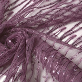Mesh Geborduurd Pailletten ZigZag Donker Oud Lila