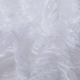 Mesh Embroidered  Sequins ZigZag White