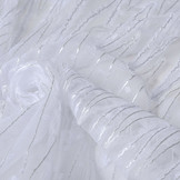 Mesh Embroidered  Sequins ZigZag White