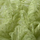 Mesh Geborduurd Pailletten ZigZag Licht Lime Groen