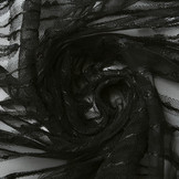 Mesh Geborduurd Pailletten ZigZag Zwart