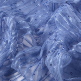 Netz Bestickt Pailletten Zick-Zack Flieder Jeans