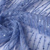 Mesh Geborduurd Pailletten ZigZag Lila Jeans