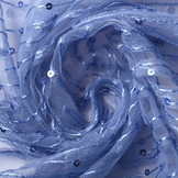 Netz Bestickt Pailletten Zick-Zack Flieder Jeans