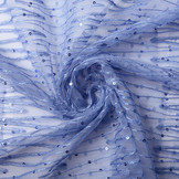 Netz Bestickt Pailletten Zick-Zack Flieder Jeans