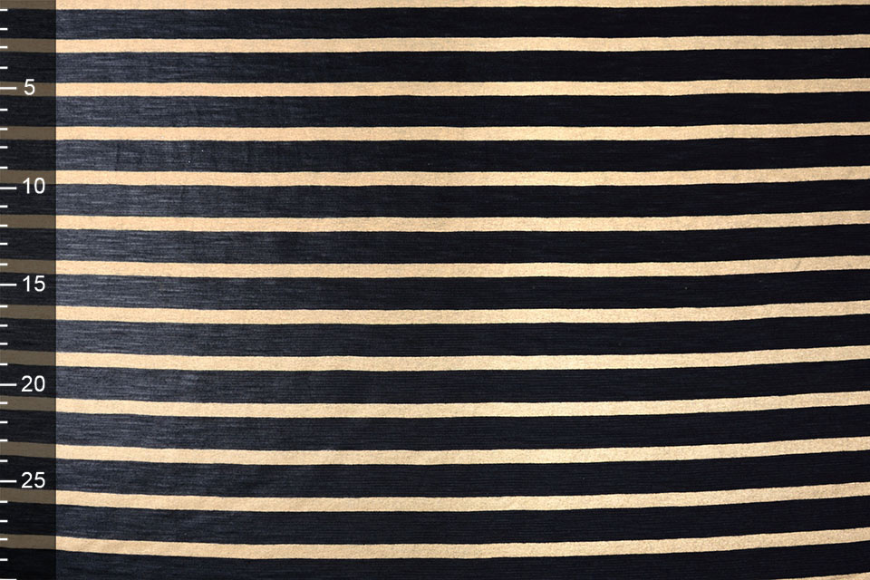 Cotton Blend Stripes Black Sand