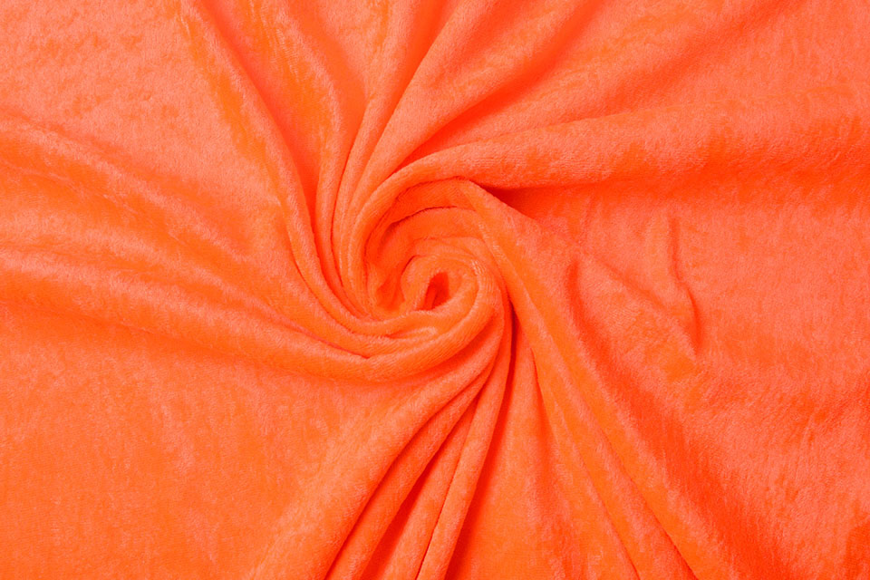 Velours de Panne Fluor Orange