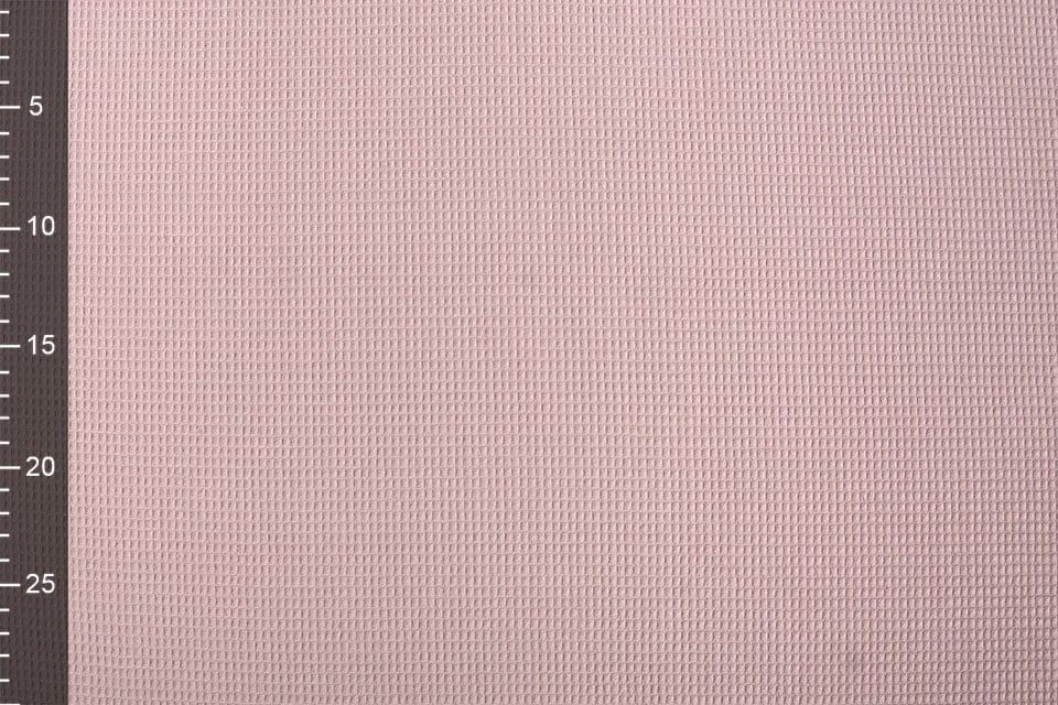 Cotton Waffle Knit - Old Pink Melange - Thread Count Fabrics