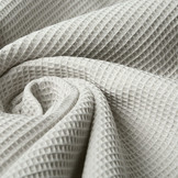 Mini Waffle Pique Fabric Light Grey