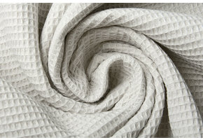 Mini Waffle Pique Fabric Light Grey