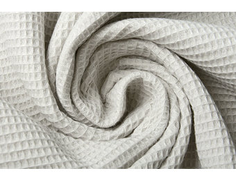 Mini Wafel Katoen Licht Grijs