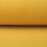 Mini Waffle Pique Fabric Ocher Yellow
