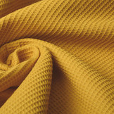 Mini Wafel Katoen Oker Geel