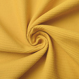 Mini Waffle Pique Fabric Ocher Yellow