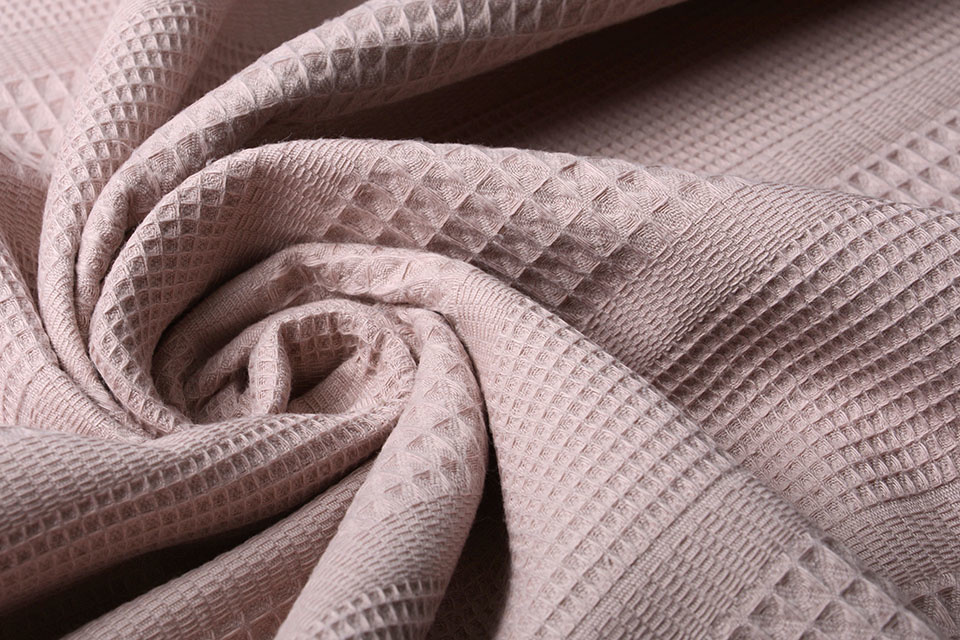 Combi Wafel Katoen Oud Roze