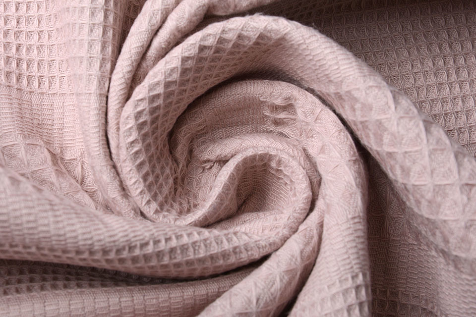 Combi Wafel Katoen Oud Roze