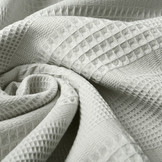 Combi Waffle Pique Fabric Light Grey