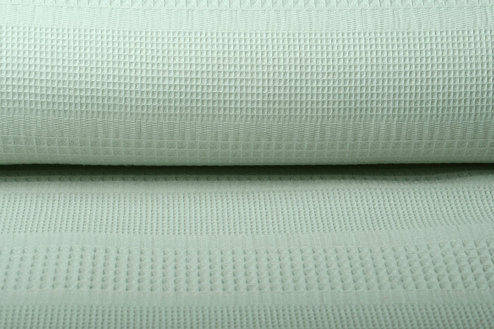 Combi Waffle Pique Fabric Light Old Green