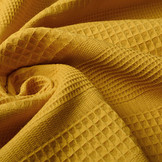 Kombi Waffelpiqué Baumwolle Ocker Gelb