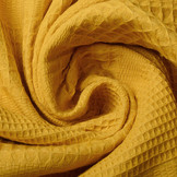 Combi Waffle Pique Fabric Ocher Yellow
