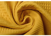 Combi Waffle Pique Fabric Ocher Yellow