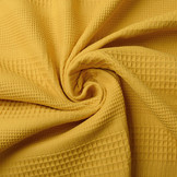 Combi Waffle Pique Fabric Ocher Yellow