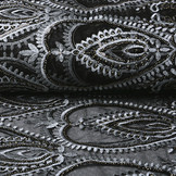 Mesh Embroidered Sequins Noelle Silver