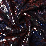 Sequins on Velours Multi Color