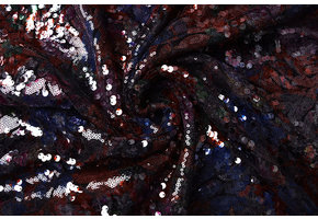 Sequins on Velours Multi Color