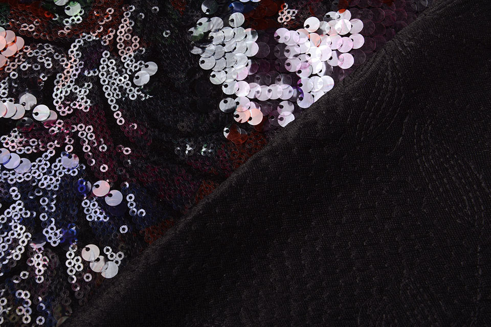 Pailletten op Velours Mia Multi Color