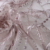 Mesh Geborduurd Parel Sarah Oud Lila