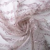 Mesh Embroidered Pearl Sarah Old Lilac