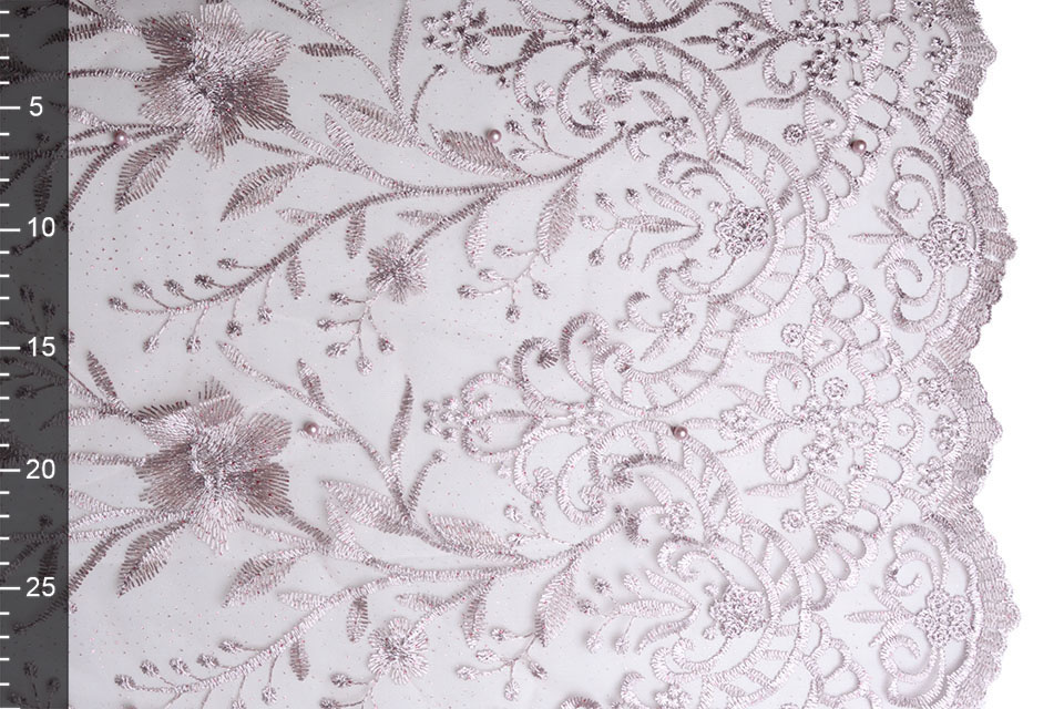 Mesh Embroidered Pearl Lilith Old Lilac