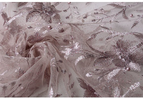 Mesh Embroidered Pearl Lilith Old Lilac