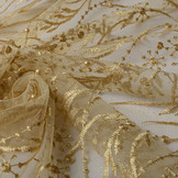 Mesh Geborduurd Parel Leonor Goud