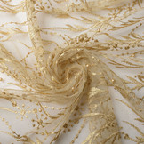 Netz Bestickt Perle Leonor Gold