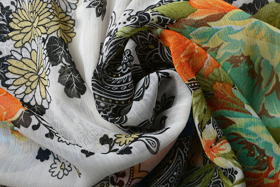Chiffon Printed Creative Flowers Margot