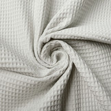 Waffle Pique Fabric Light Grey