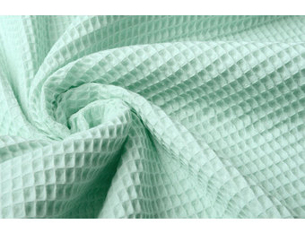 Waffelpiqué Baumwolle Minzgrün