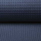 Waffelpiqué Baumwolle Polizeiblau