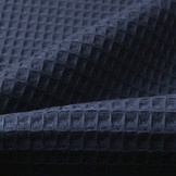Waffle Pique Fabric Police blue