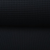 Waffle Pique Fabric Black