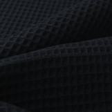 Waffelpiqué Baumwolle Schwarz