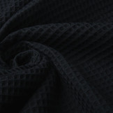 Waffle Pique Fabric Black