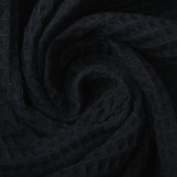 Waffle Pique Fabric Black