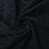 Waffle Pique Fabric Black