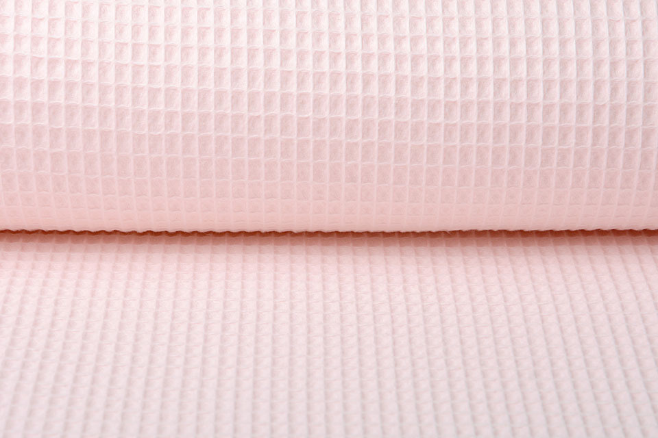 Wafel Katoen Licht Roze