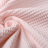 Waffle Pique Fabric Light Pink