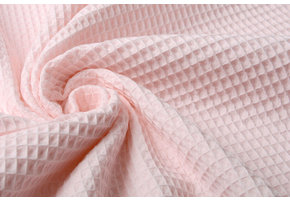 Waffle Pique Fabric Light Pink