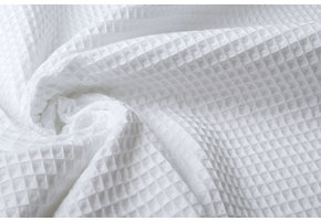 Waffle Pique Fabric White